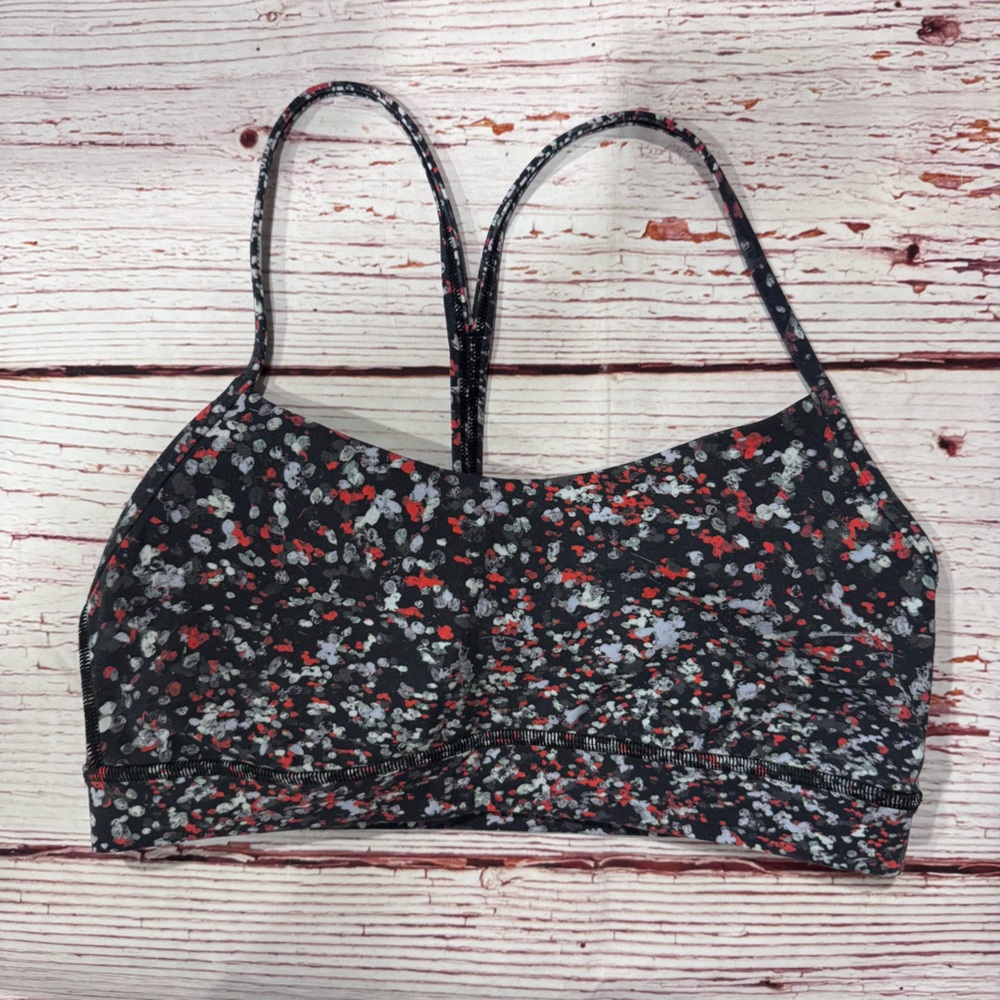 Lululemon Flow Y Bra Nulu Light Support, A–C Cups in Water Blossom Multi Sz 8 - Picture 4 of 8